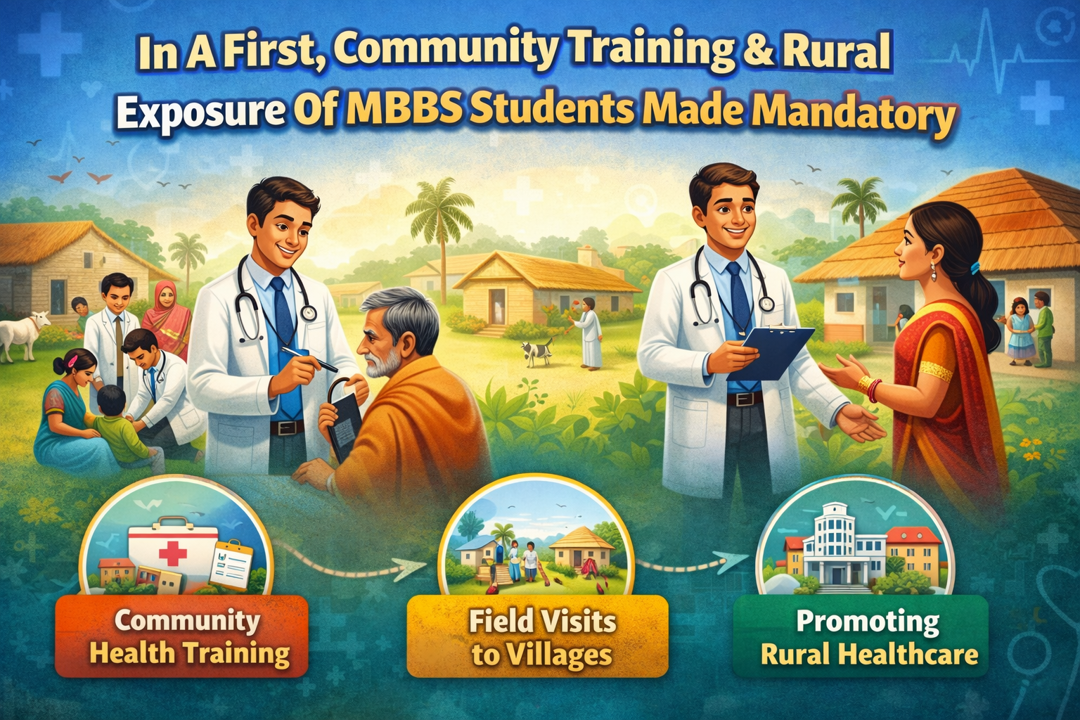 In A First, Community Training & Rural Exposure Of MBBS Students Made Mandatory
